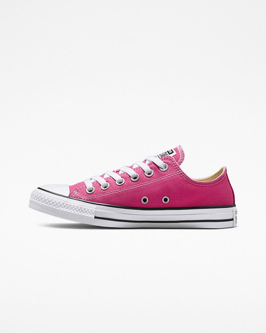 Zapatillas Bajas Converse Chuck Taylor All Star Seasonal Color Mujer Fucsia Blancas Negras | PE 2P5LE4